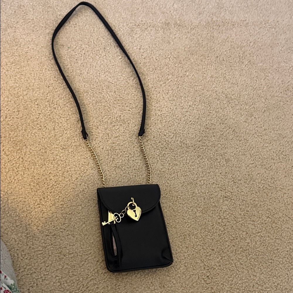 Juicy Couture Black Crossbody Bag with Gold Chain